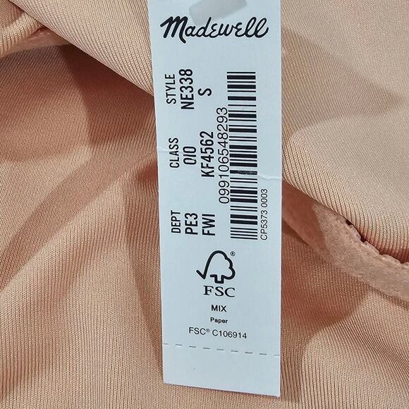 Madewell Second Wave Mod Shapes One-Piece Swimsuit Frosted Willow Size S NWT - Picture 8 of 9